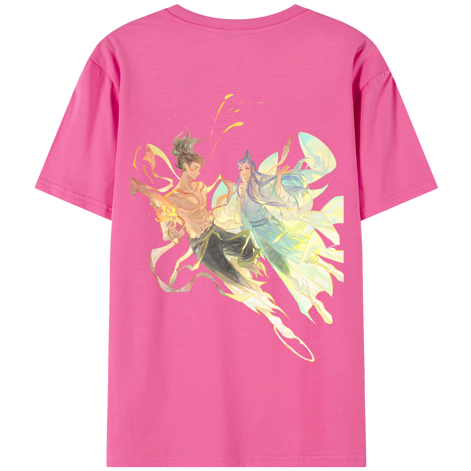 （画像用） Ne Zha 2 ナタ 魔童の大暴れ レディース半袖Tシャツ(バックプリント)